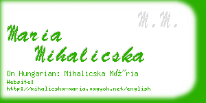 maria mihalicska business card